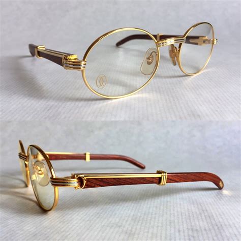 lunette cartier vintage bois